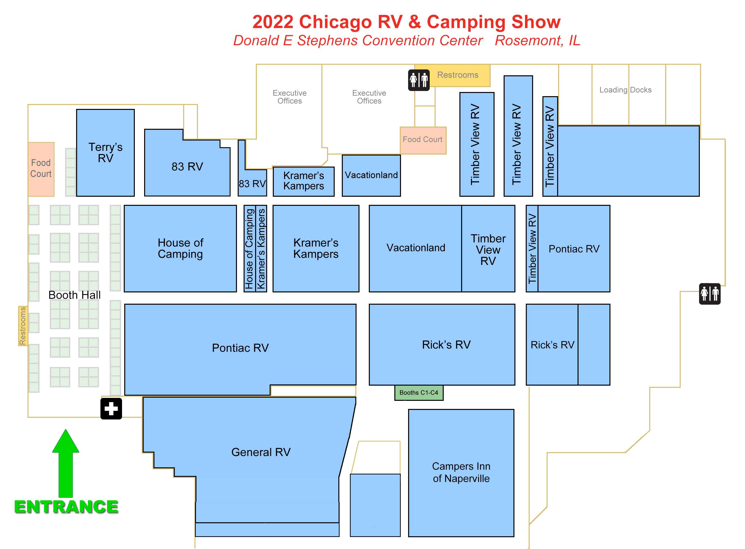 Convention Center Map Chicago RV & Camping Show